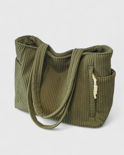 Liorane | Luxurious Ribbed Tote Bag with Cord Detail