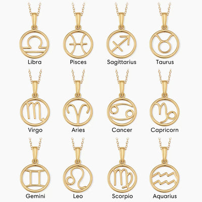 Rosalyette | Zodiac Sign Necklace 18k Gold